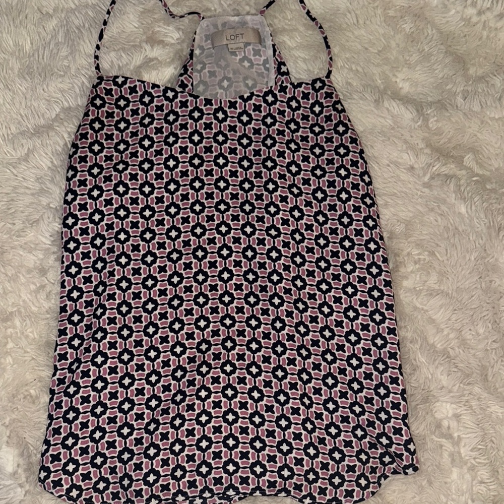 LOFT Geometric Patterned Sleeveless Top